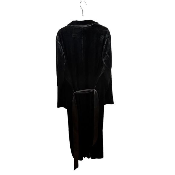 Standards & Practices Womens Freya Coat Dress Black 2X Polyester Blend Maxi Wrap - Picture 4 of 12